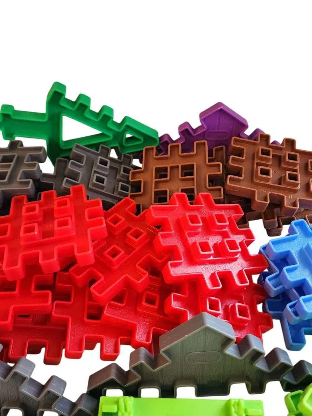 Retired Little Tikes Waffle Blocks Steam Train 81 Pieces NOT COMPLETE